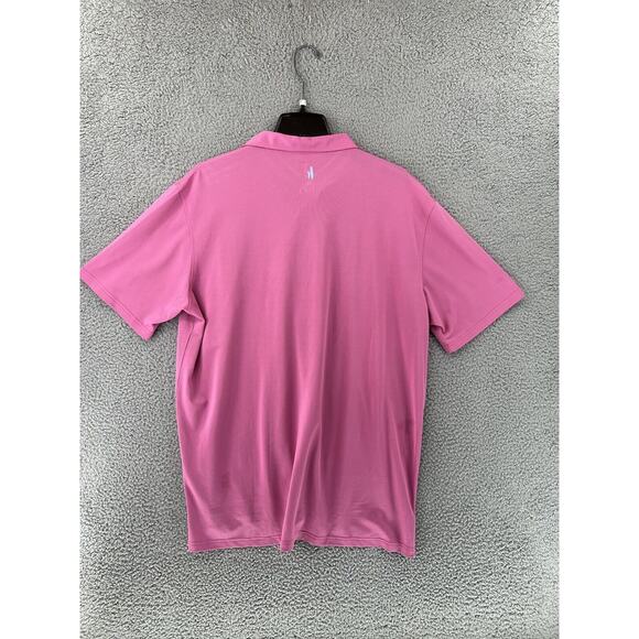 Johnnie O Polo Short Sleeve Golf Beach Surf Salmon Pink Stretch Mens XL Logo - Picture 2 of 12